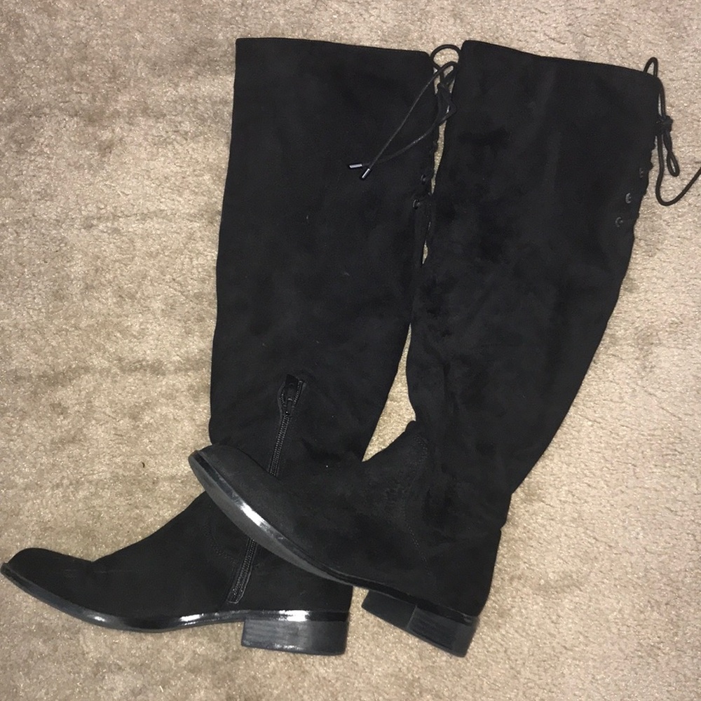 Black, suede boots